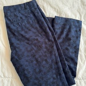 Banana Republic Pants, Straight, Midnight Blue Pattern, Size 8